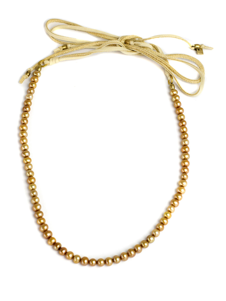 Charlie - Golden Pearl with Camel Deerskin