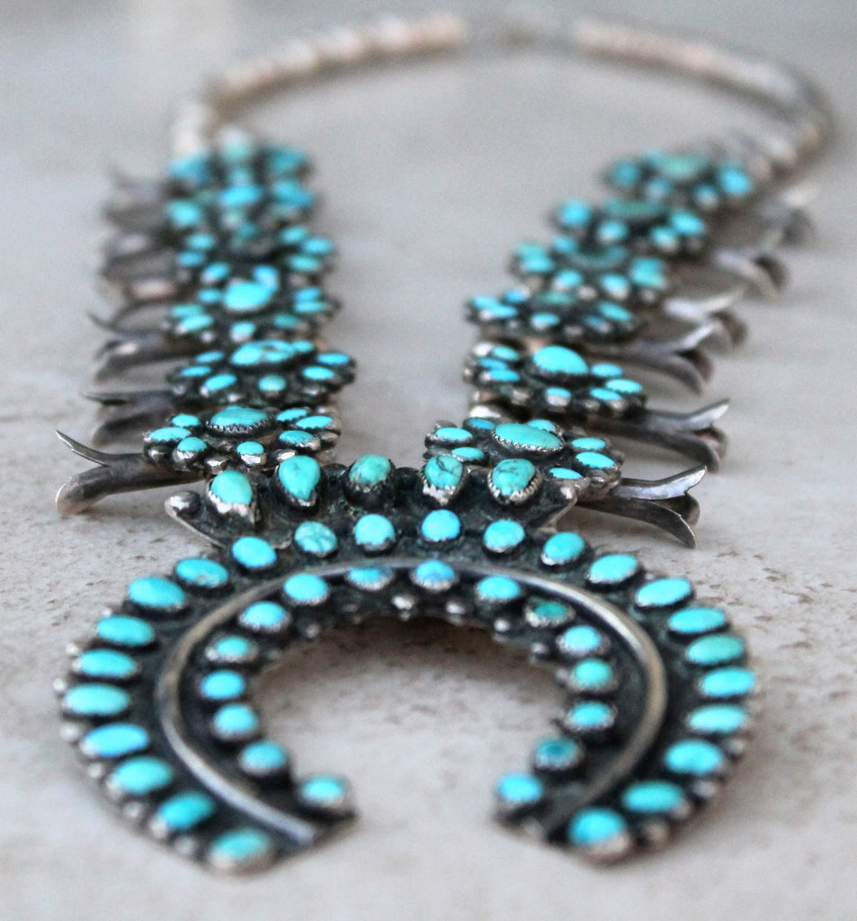 "Classic Squash Blossom" Necklace (Antique)