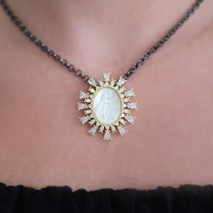 Mother of Pearl Mary Necklace - SOLD OUT!