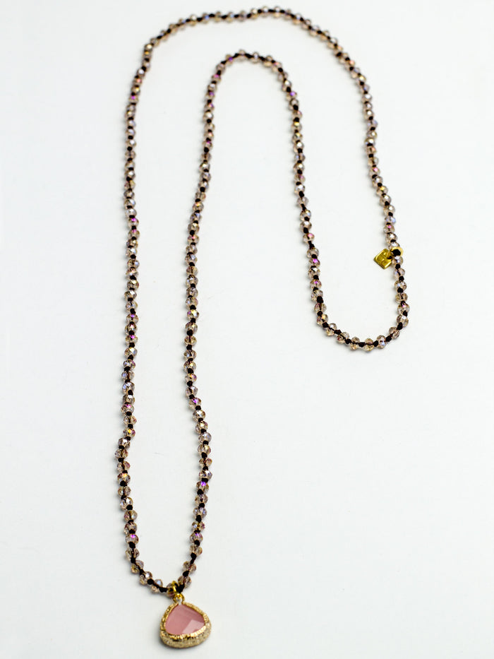 2016 Joy -Smoke - Crystal Teardrop Pendant