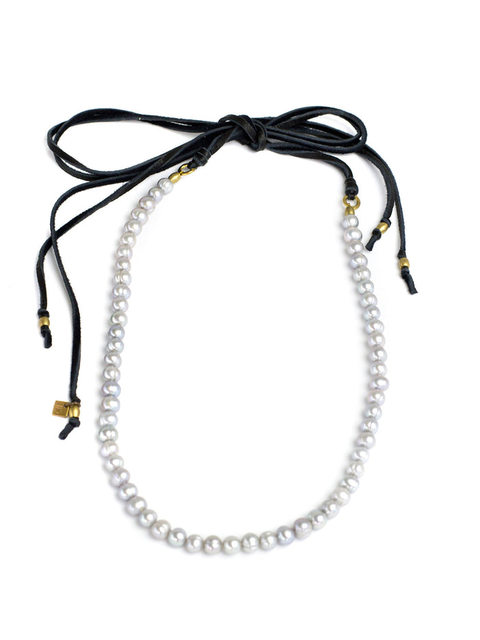 Charlie - Grey Pearl with Black Deerskin