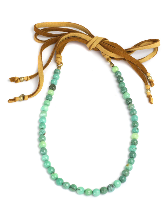 Charlie - Peruvian Opal With Saddle Tan Deerskin