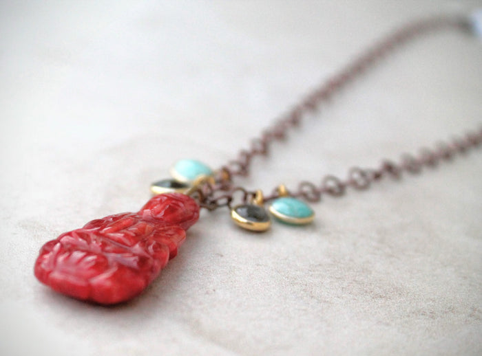"Red Buddha" Necklace