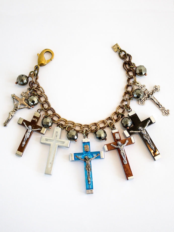 SOLD OUT - "Rainbow Crucifix" Bracelet
