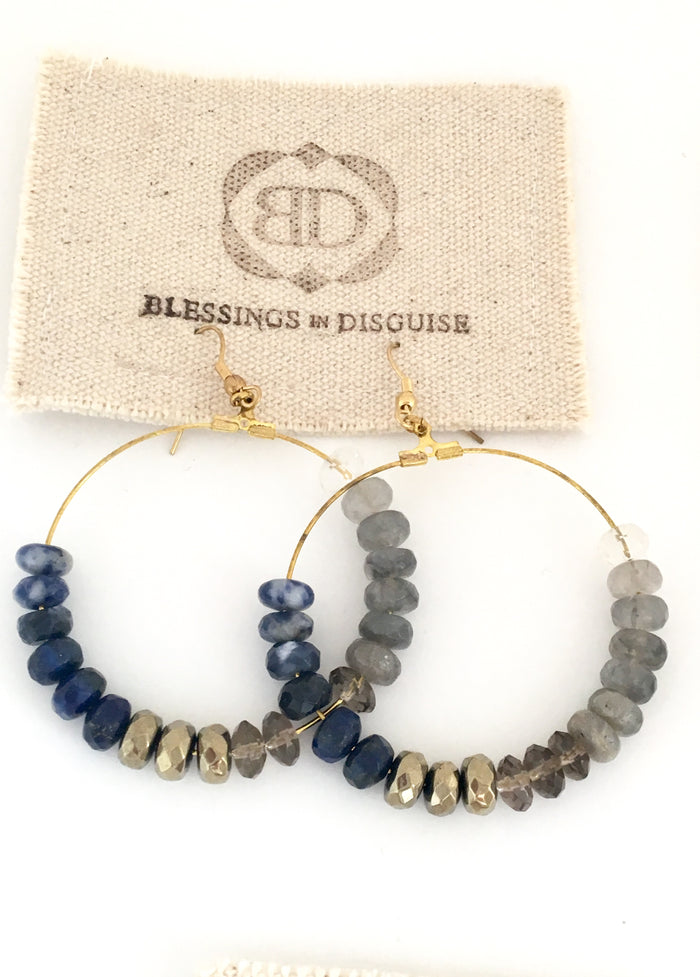 Raven Earrings (Navy)